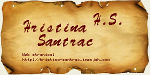 Hristina Santrač vizit kartica